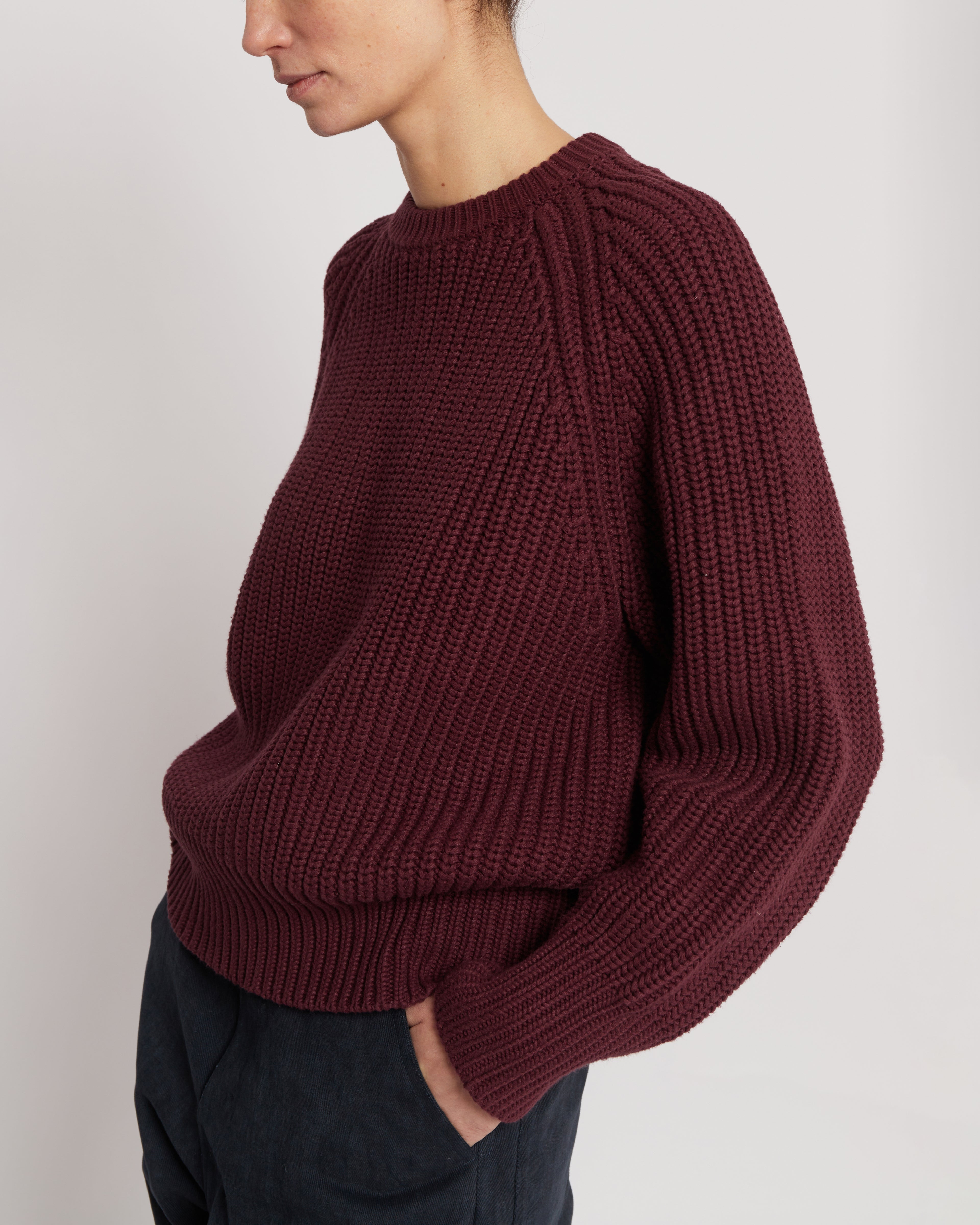 Plum Japanese Fisherman Organic Cotton Sweater