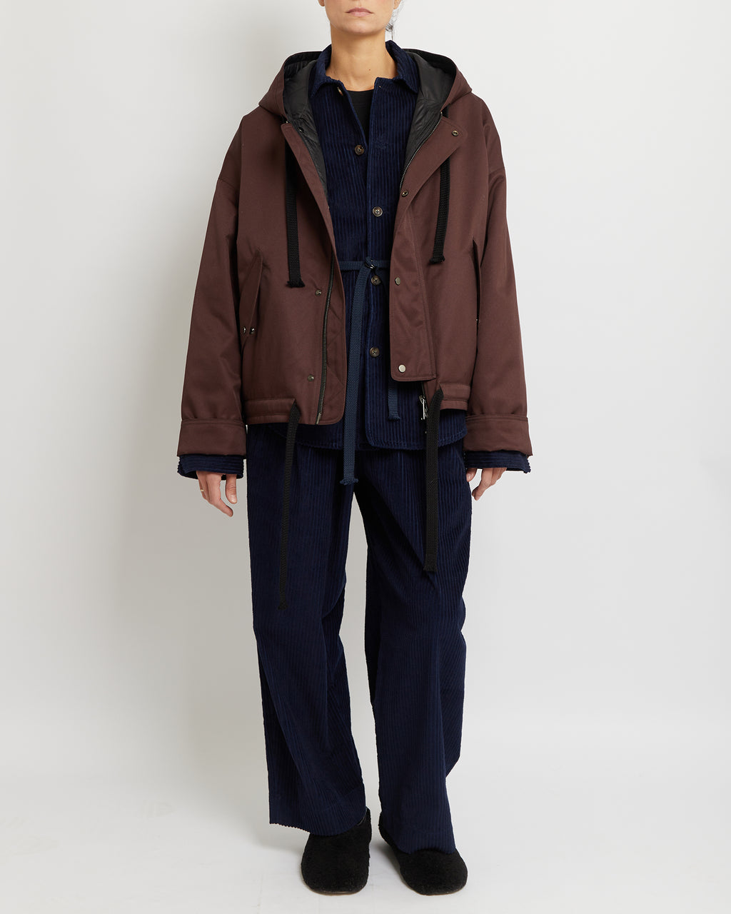 カカオ オーバーサイズ フードジャケット