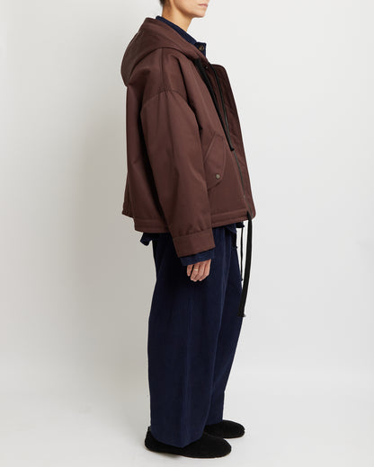 Cacao Oversized Hooded Jacket