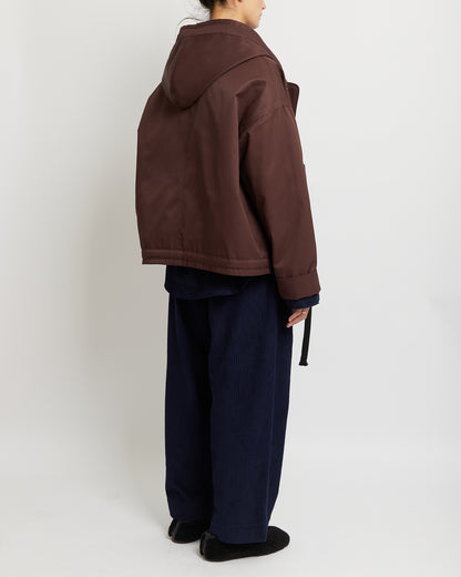 Cacao Oversized Hooded Jacket