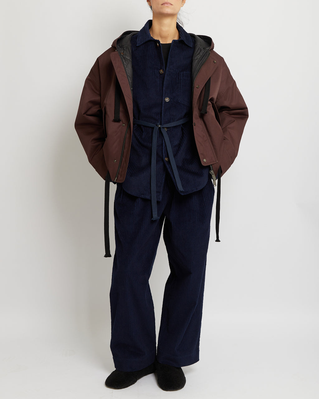 カカオ オーバーサイズ フードジャケット