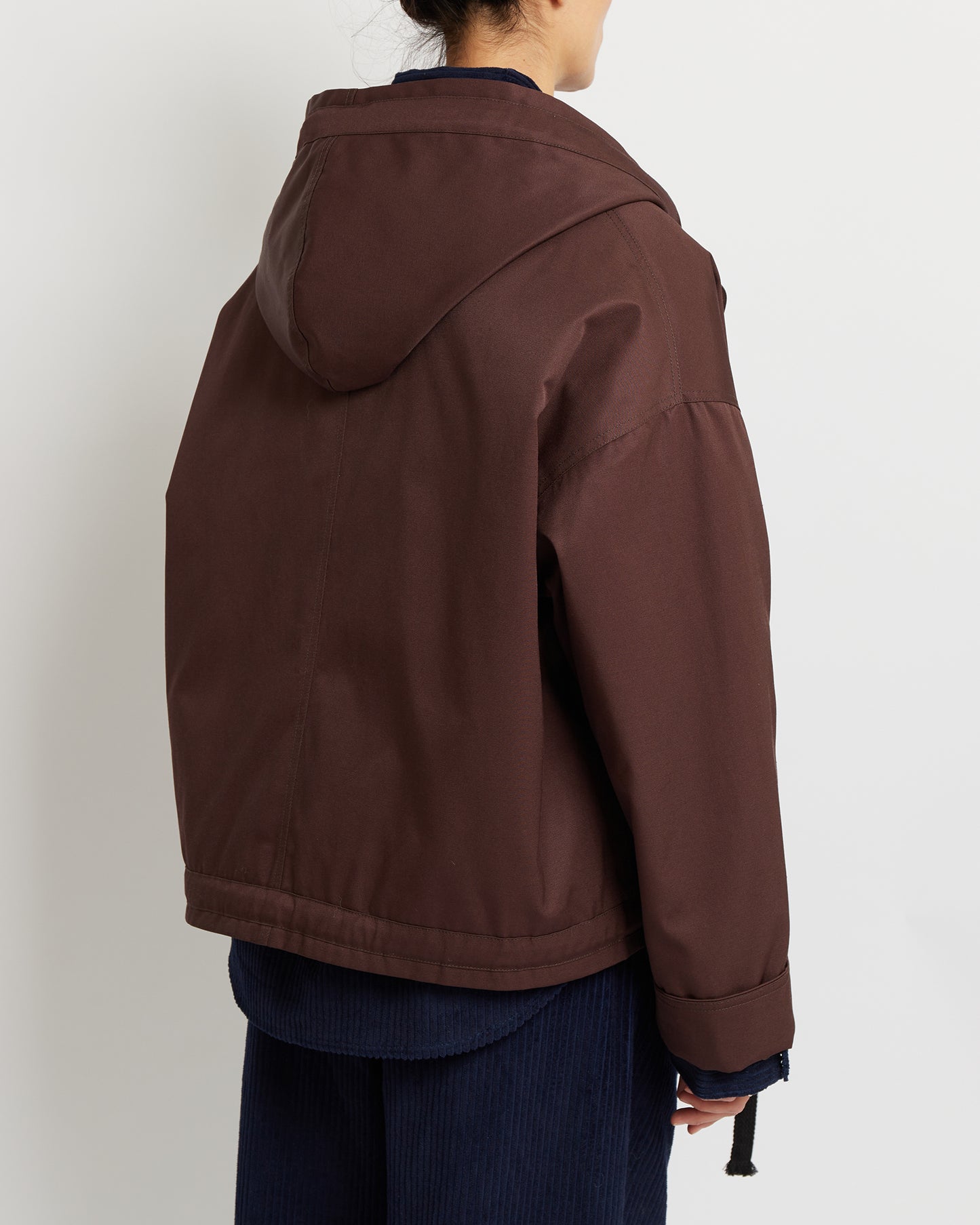 Cacao Oversized Hooded Jacket