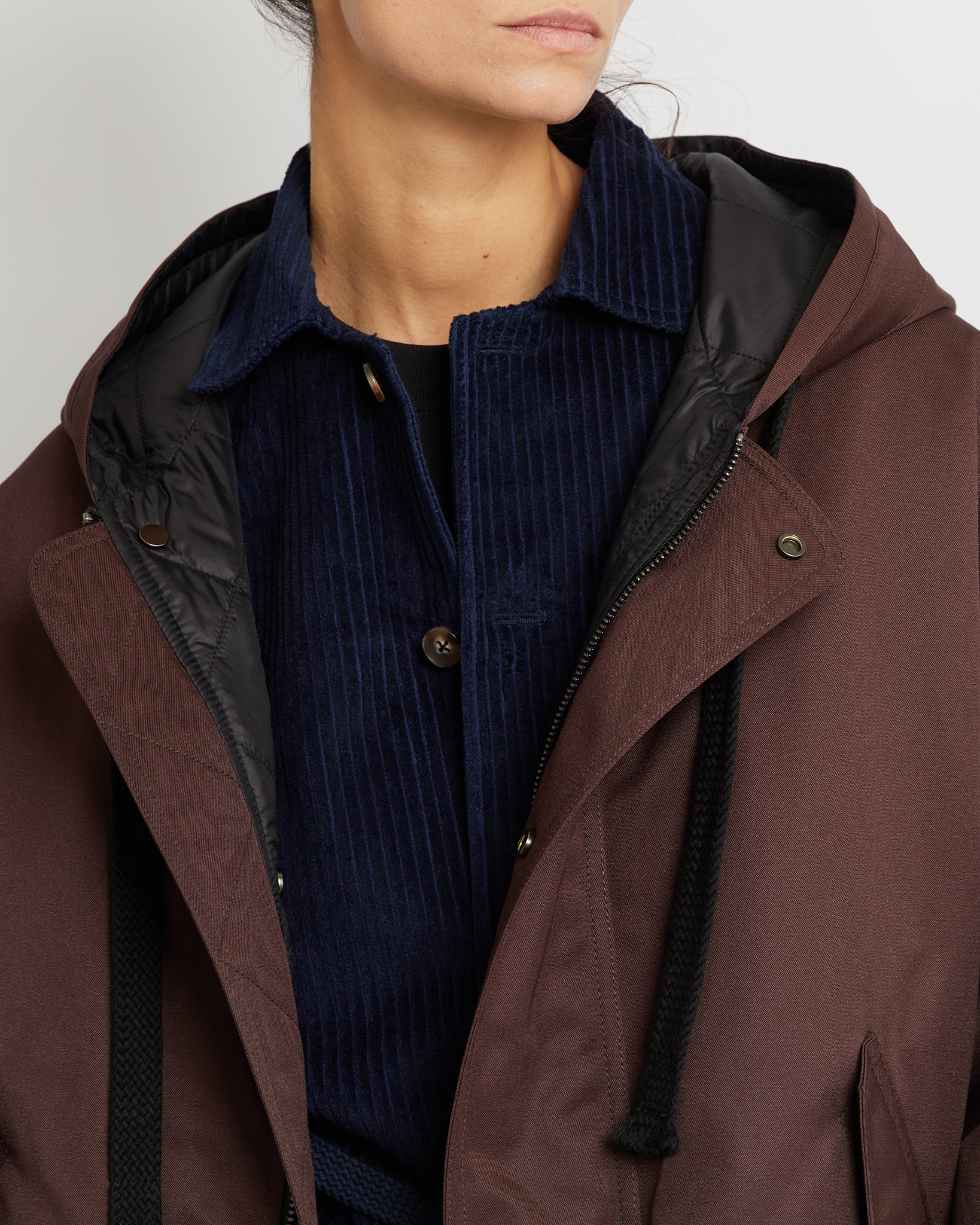 カカオ オーバーサイズ フードジャケット