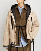 Sand Oversized Hooded Jacket