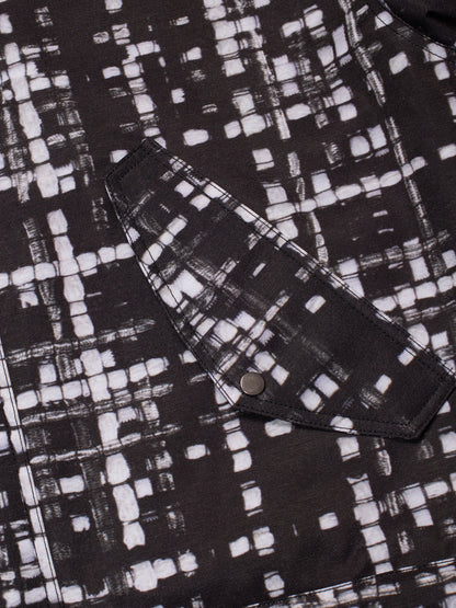 トロンプ・ルイユ ライラックツイード オーバーサイズ フード付きジャケット