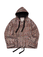 トロンプ・ルイユ ライラックツイード オーバーサイズ フード付きジャケット