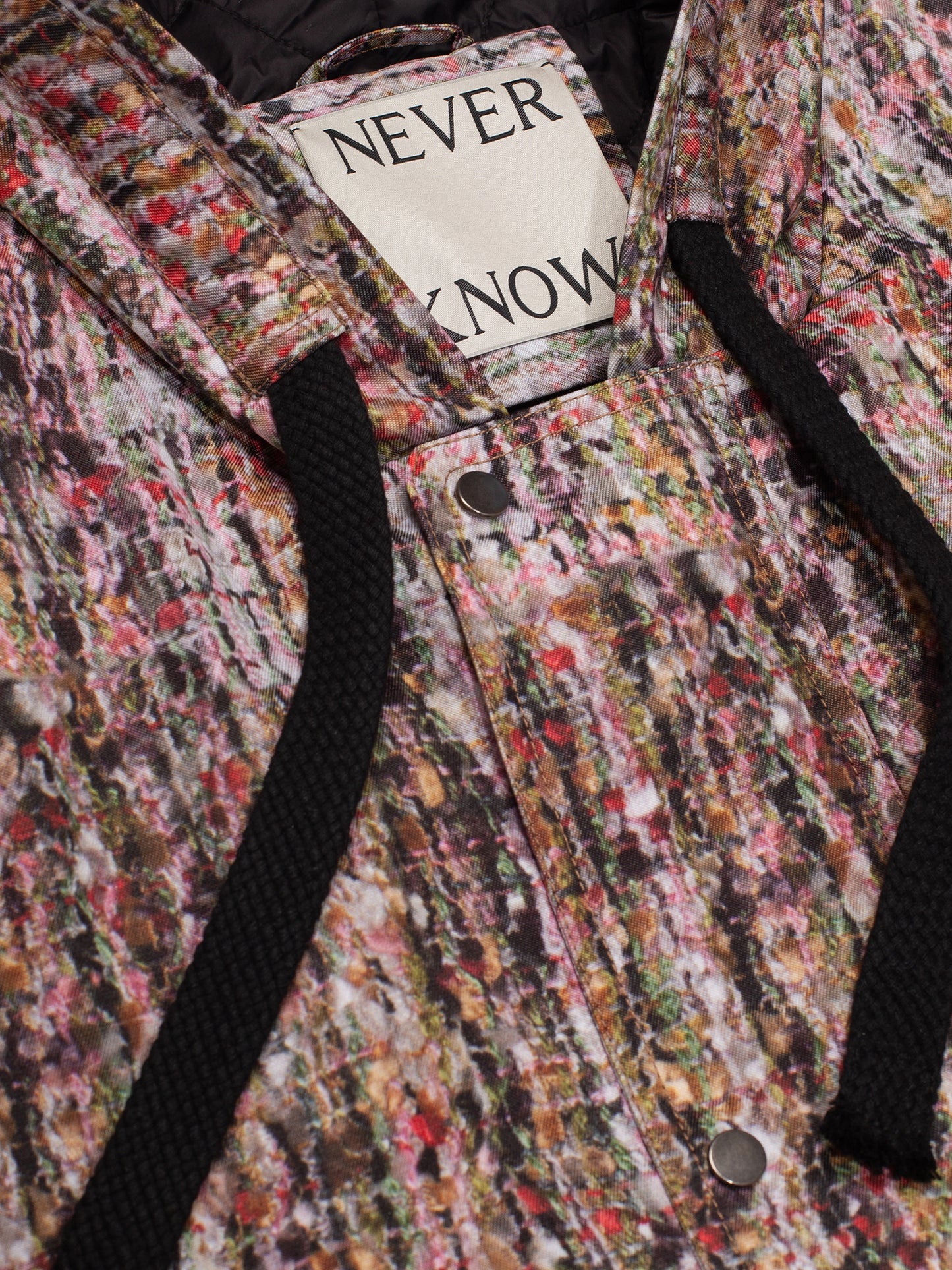 トロンプ・ルイユ ライラックツイード オーバーサイズ フード付きジャケット