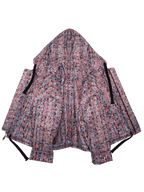 トロンプ・ルイユ ライラックツイード オーバーサイズ フード付きジャケット