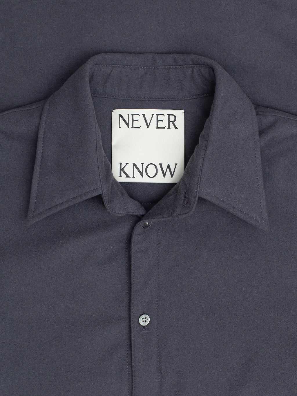 アンスラサイト パッド入りコットンスエードシャツ