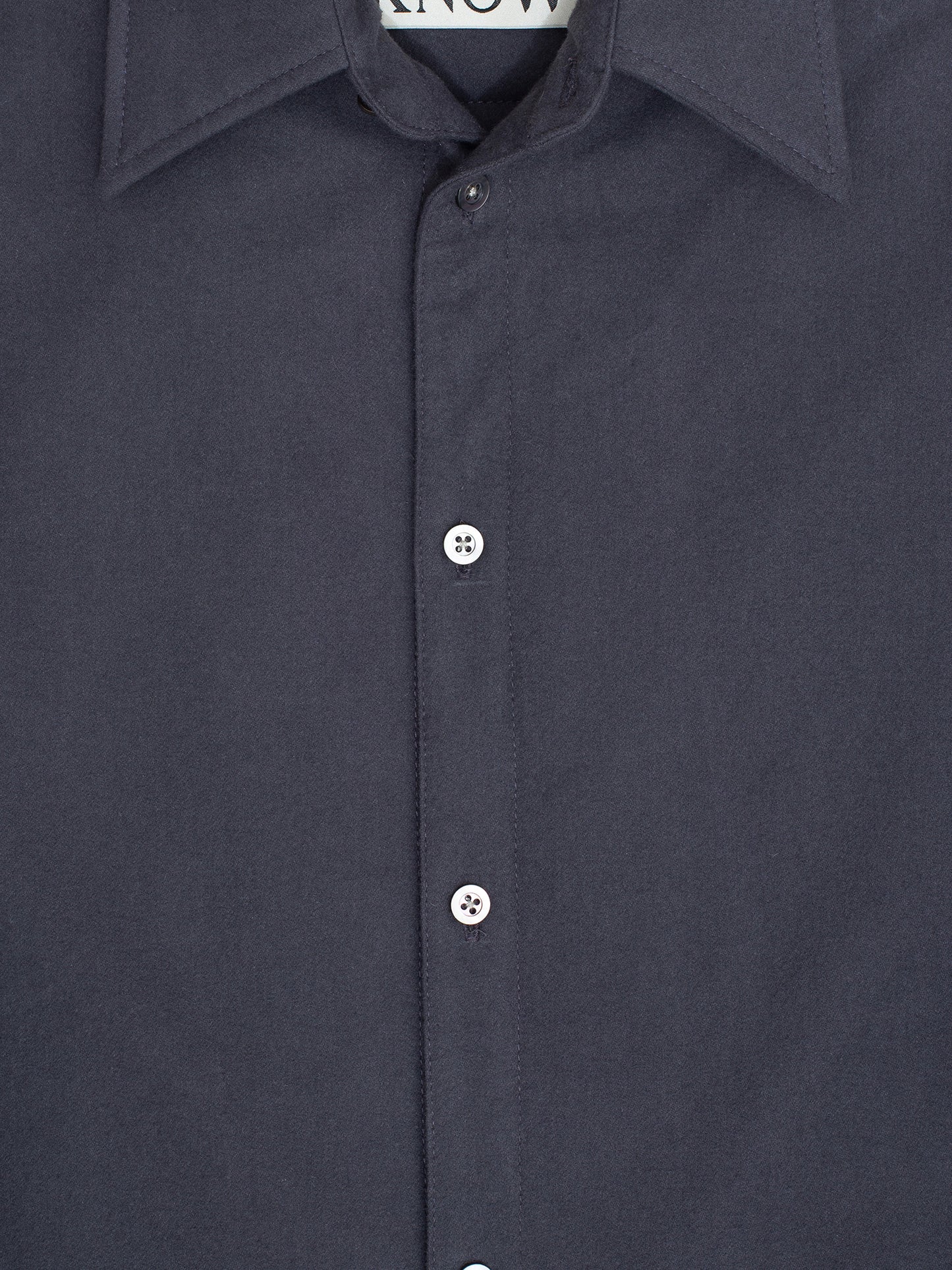 Anthracite Padded Cotton Suede Shirt