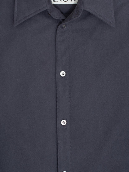 Anthracite Padded Cotton Suede Shirt