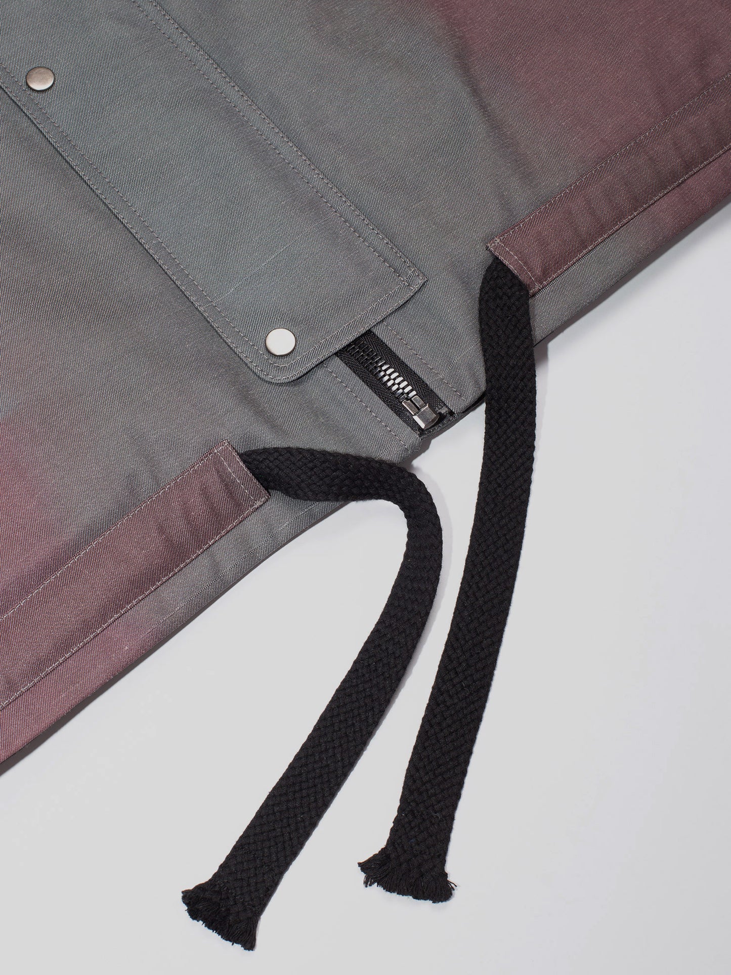 Brown and Green Abstract Oversized Hooded Jacket