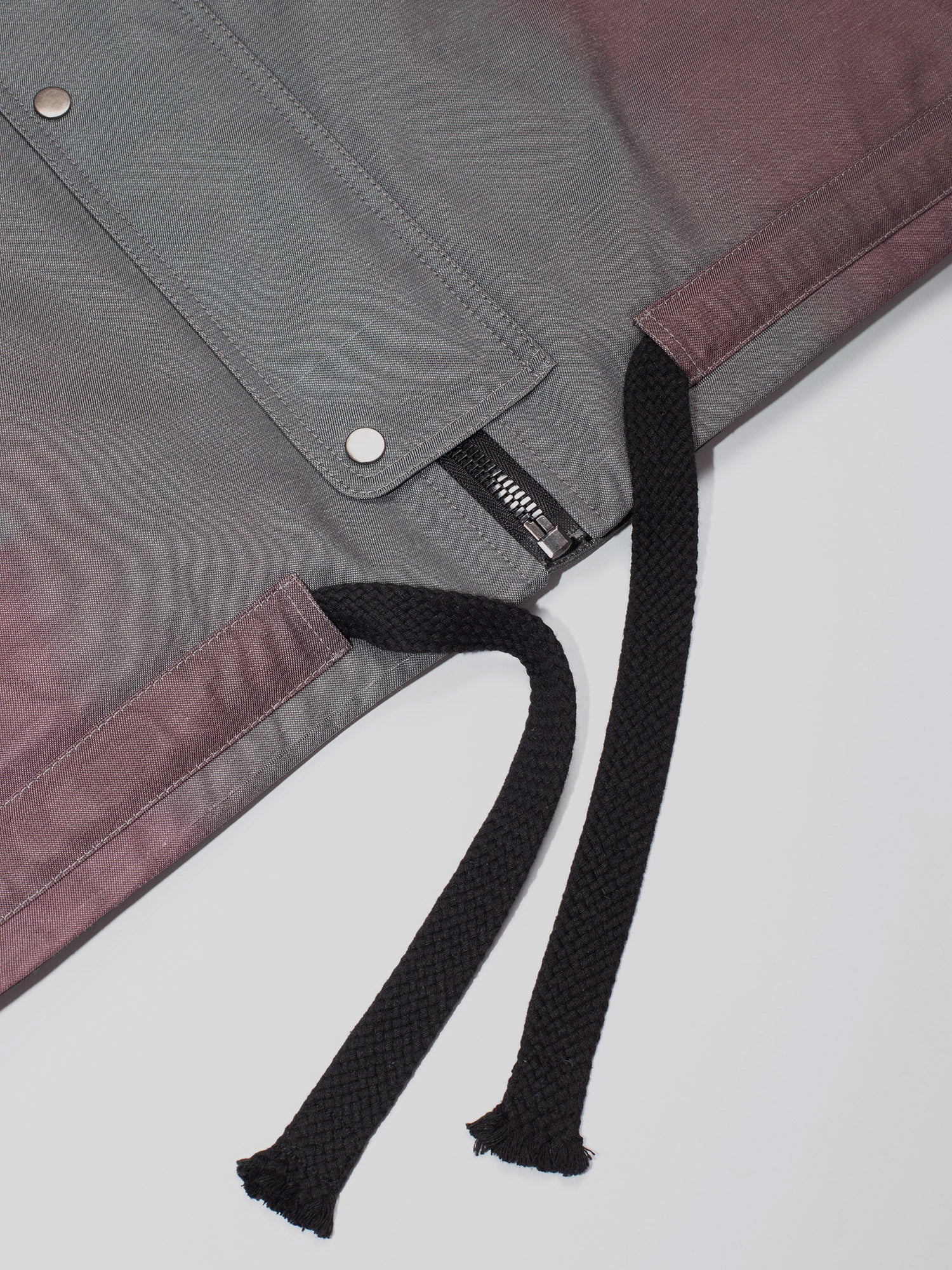 Brown and Green Abstract Oversized Hooded Jacket