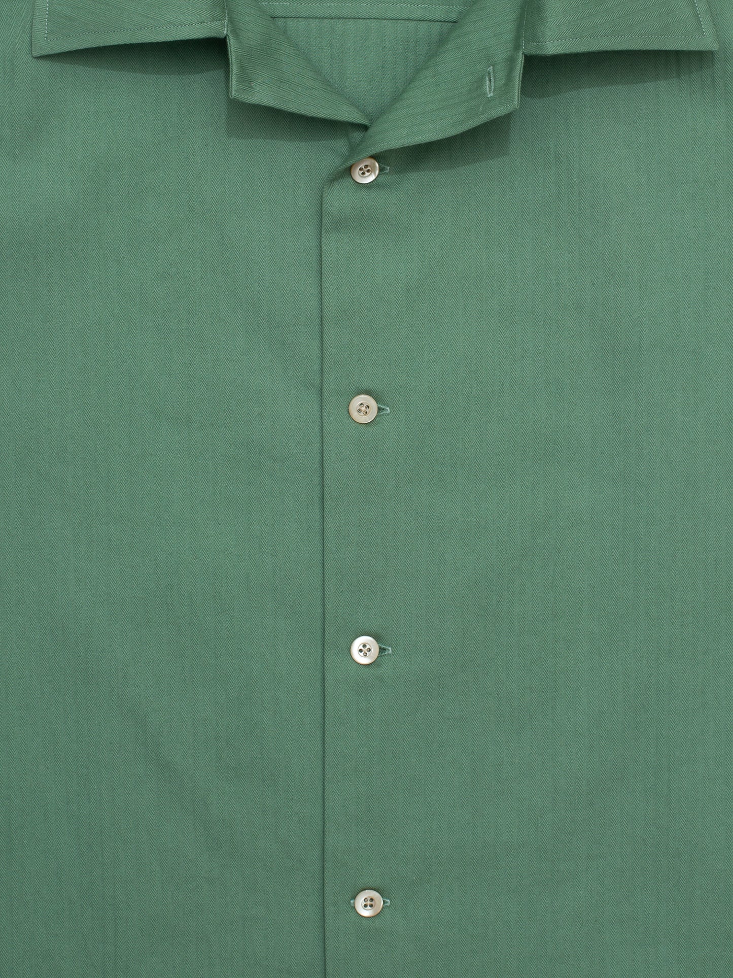 Milky Green Herringbone Short Sleeve Summer Shirt