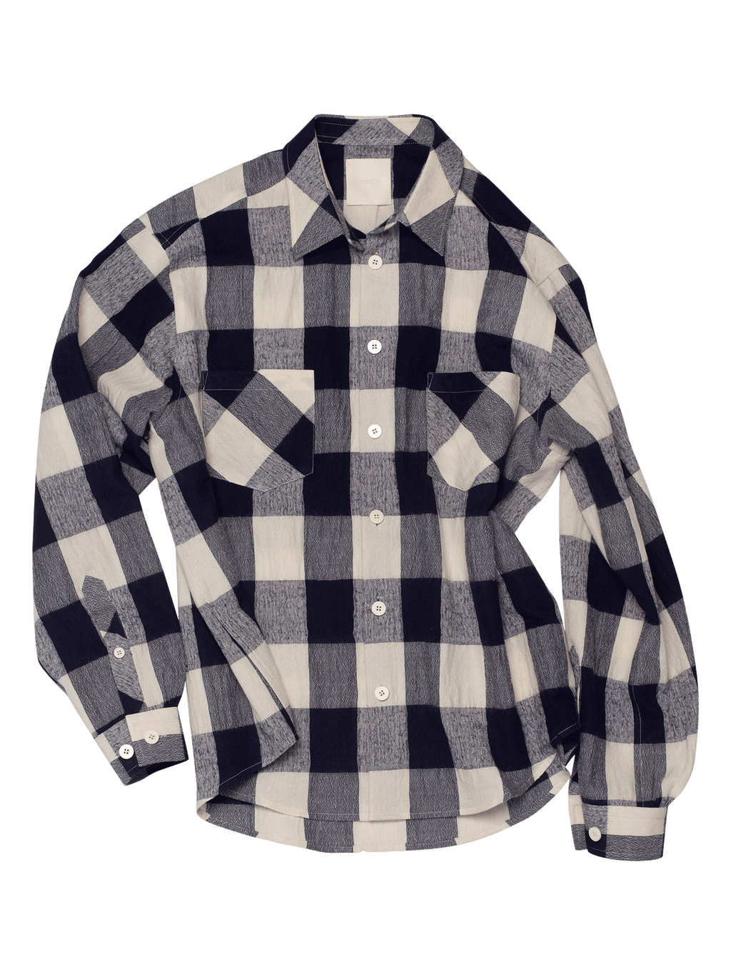 Navy & Bone Large Plaid Flannel Shirt