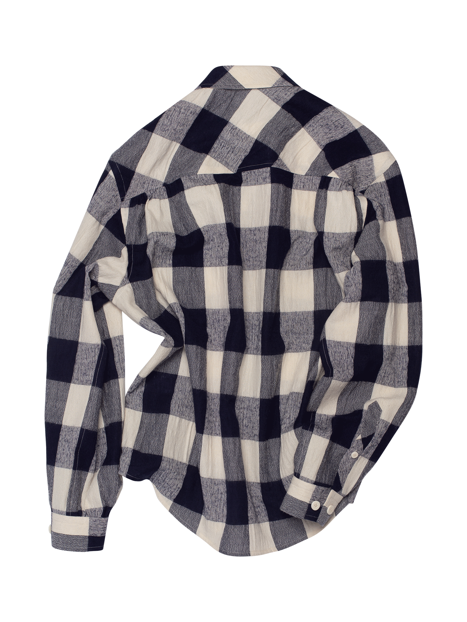 Navy & Bone Large Plaid Flannel Shirt