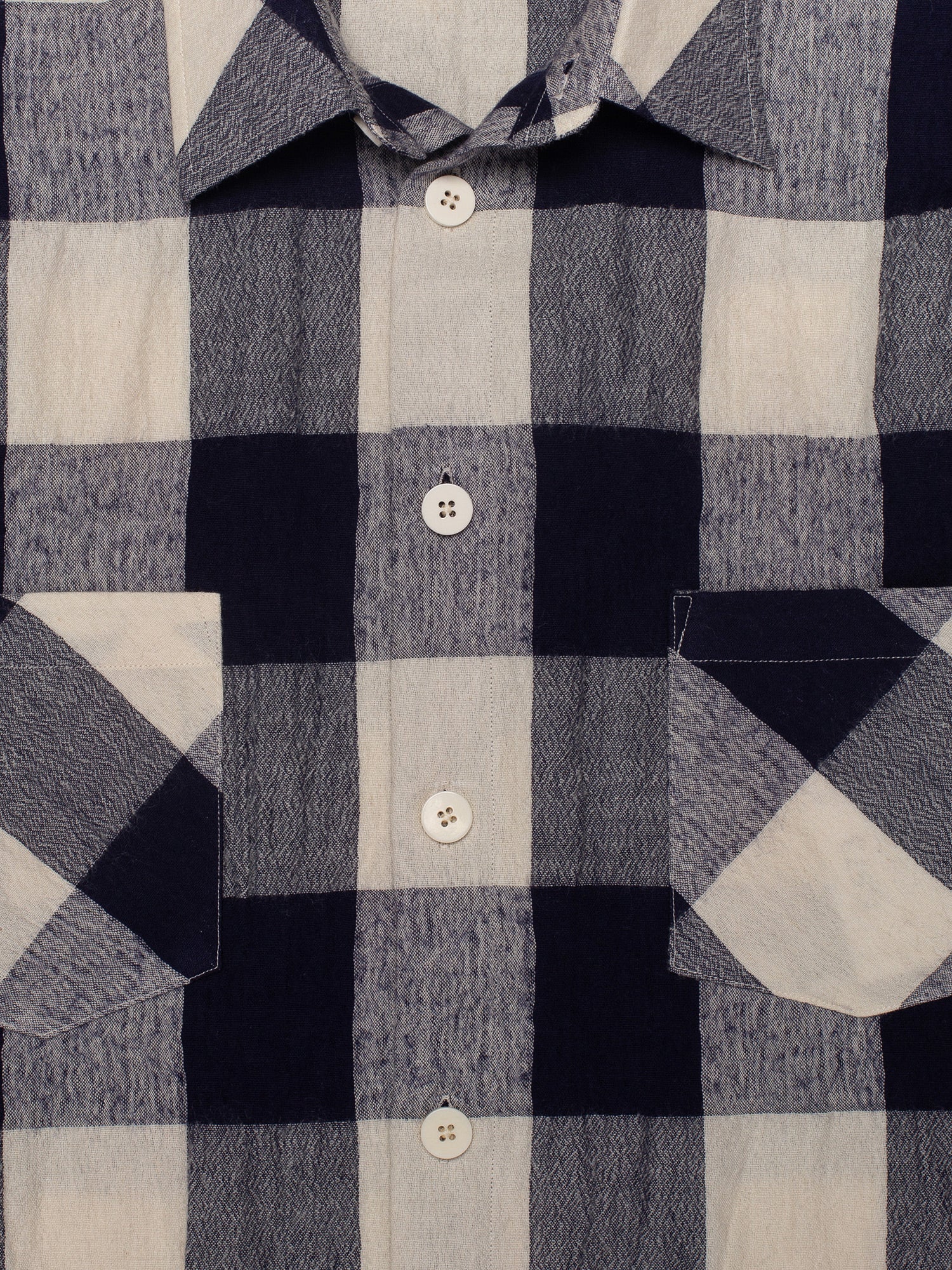 Navy & Bone Large Plaid Flannel Shirt