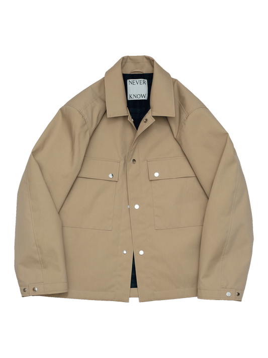 Classic Beige Japanese Workwear Jacket