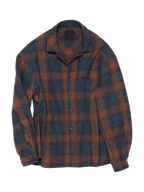 Navy & Terracota Plaid Flannel Shirt
