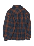 Navy & Terracota Plaid Flannel Shirt