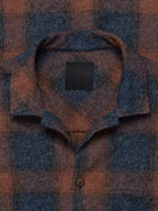 Navy & Terracota Plaid Flannel Shirt