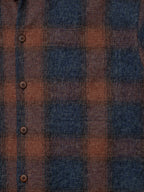 Navy & Terracota Plaid Flannel Shirt