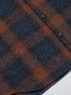 Navy & Terracota Plaid Flannel Shirt