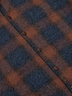 Navy & Terracota Plaid Flannel Shirt