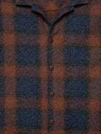 Navy & Terracota Plaid Flannel Shirt