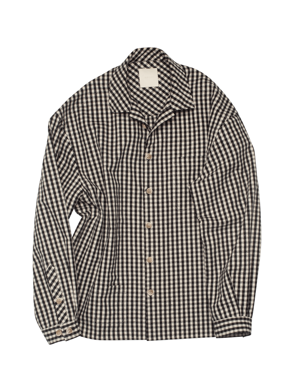 Black & White Small Plaid Flannel Shirt
