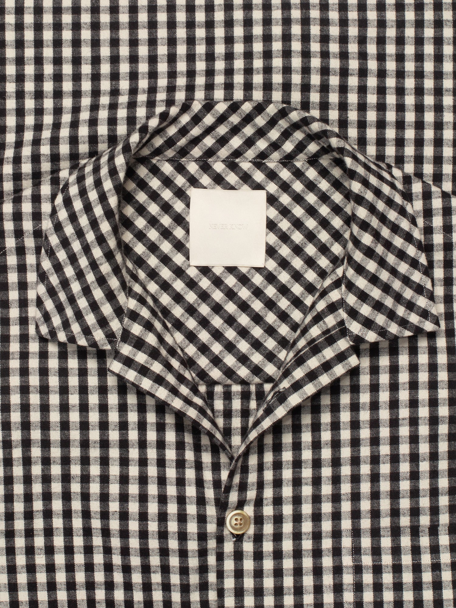 Black & White Small Plaid Flannel Shirt