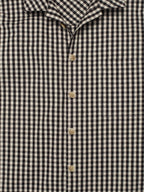 Black & White Small Plaid Flannel Shirt