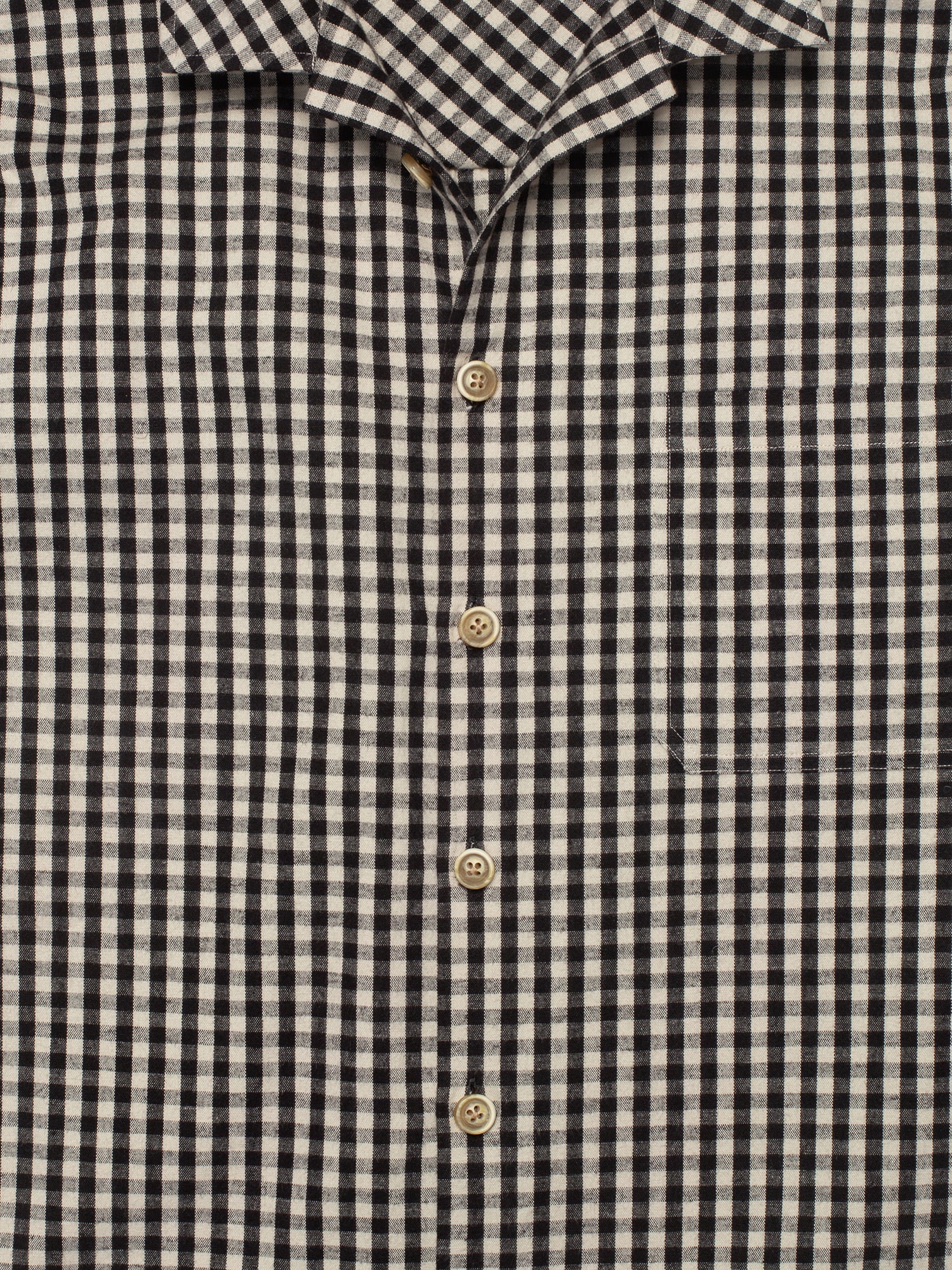 Black & White Small Plaid Flannel Shirt