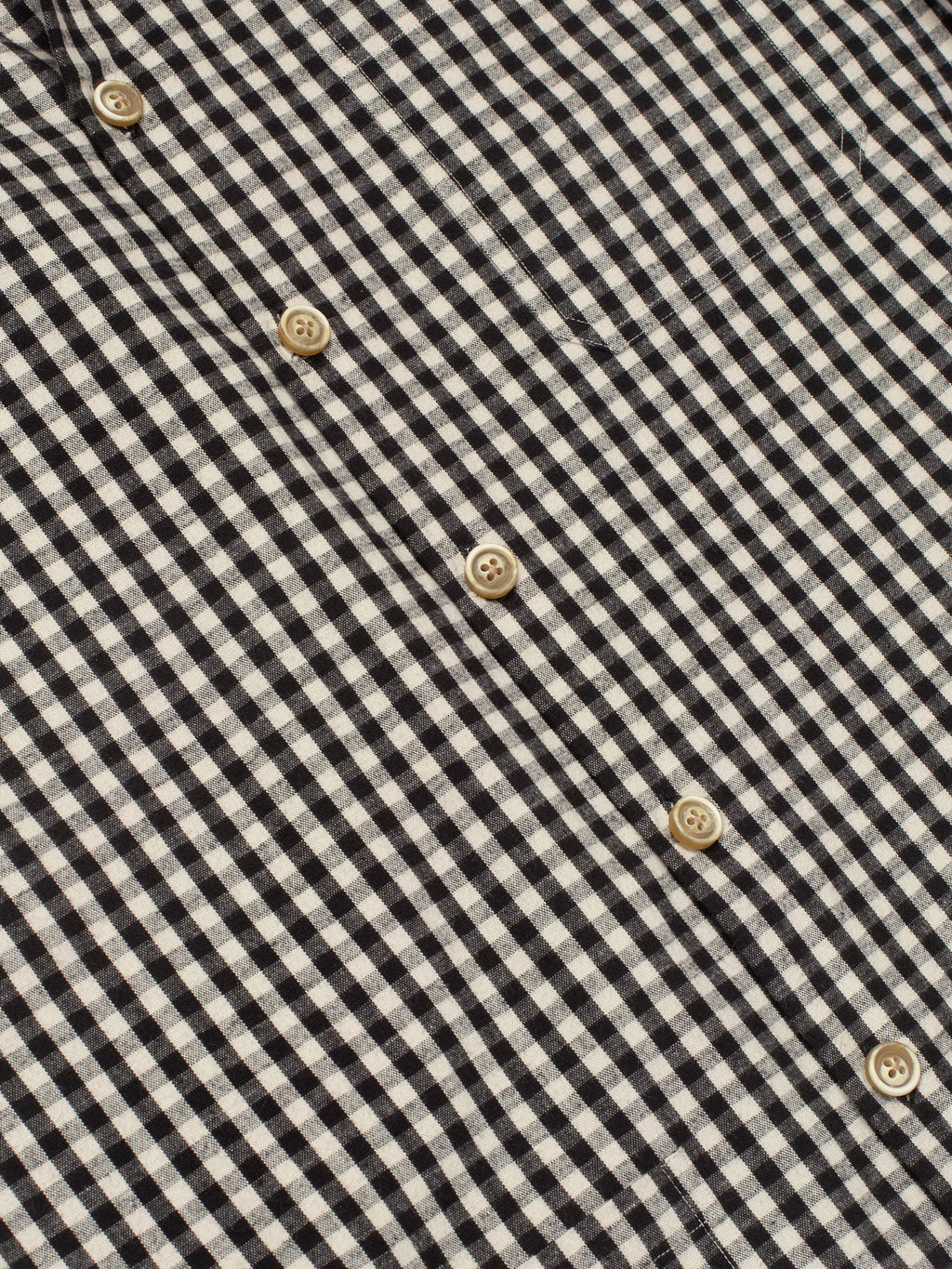 Black & White Small Plaid Flannel Shirt