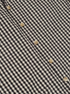 Black & White Small Plaid Flannel Shirt