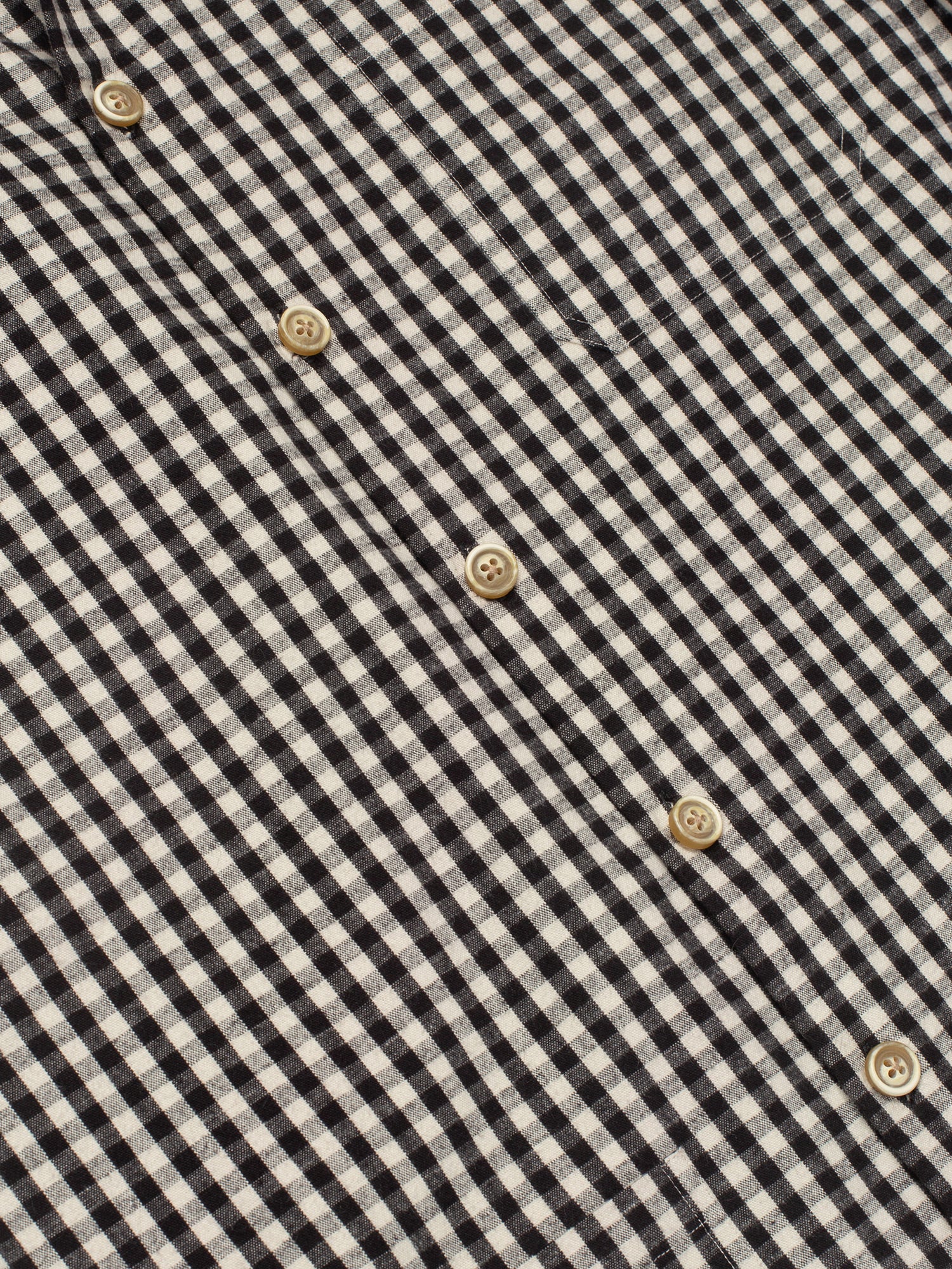 Black & White Small Plaid Flannel Shirt