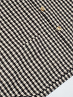 Black & White Small Plaid Flannel Shirt