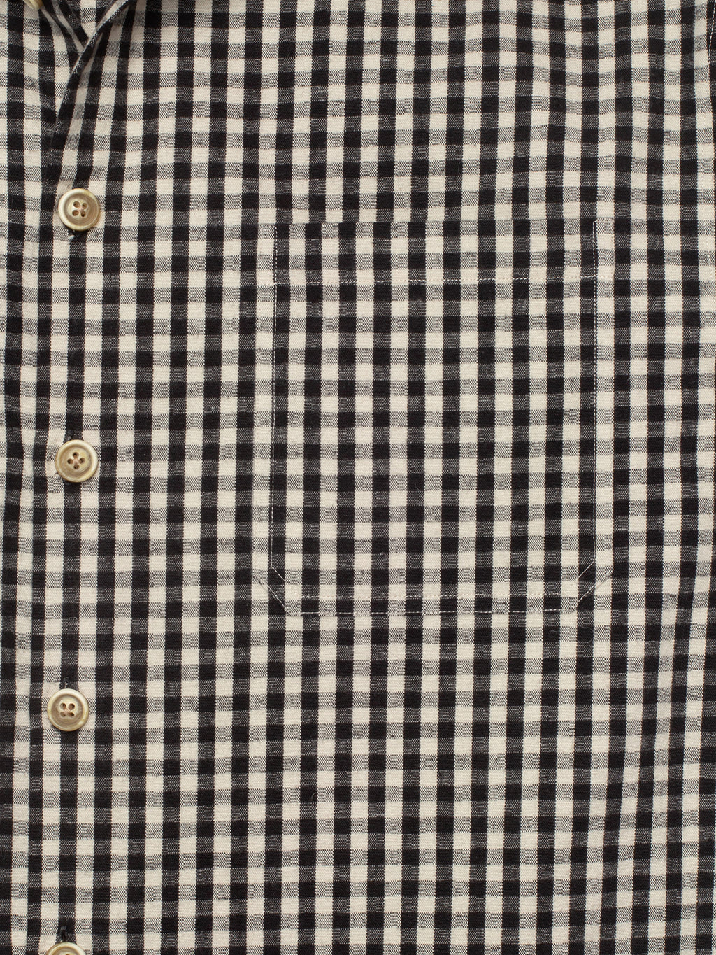 Black & White Small Plaid Flannel Shirt