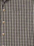Black & White Small Plaid Flannel Shirt