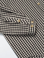 Black & White Small Plaid Flannel Shirt