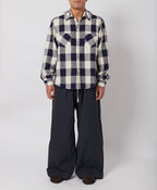 Navy & Bone Large Plaid Flannel Shirt