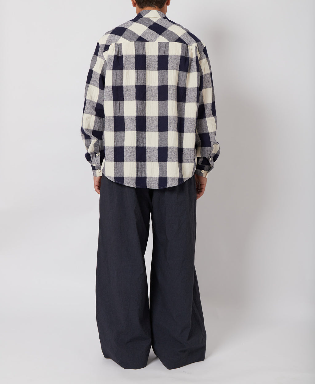 Navy & Bone Large Plaid Flannel Shirt