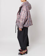 トロンプ・ルイユ ライラックツイード オーバーサイズ フード付きジャケット