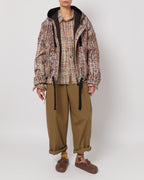 トロンプ・ルイユ ライラックツイード オーバーサイズ フード付きジャケット