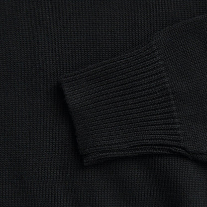 Caravaggio Black Cotton Crew Neck Sweater